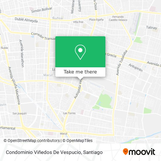 Condominio Viñedos De Vespucio map