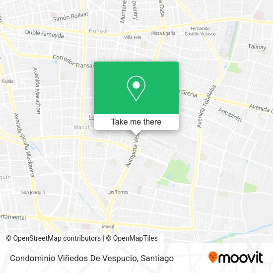 Condominio Viñedos De Vespucio map