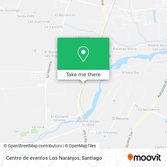 Centro de eventos Los Naranjos map