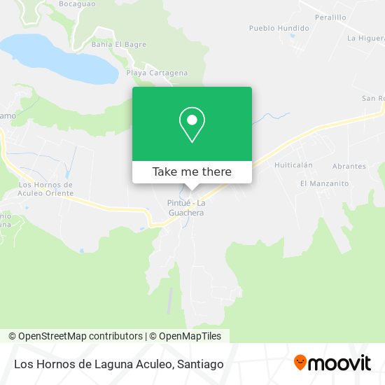 Los Hornos de Laguna Aculeo map