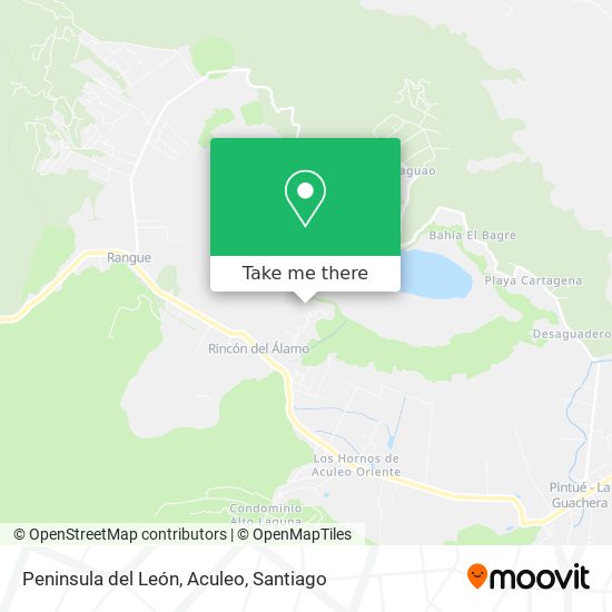 Peninsula del León, Aculeo map