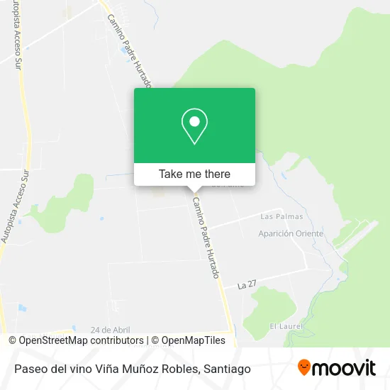 Paseo del vino Viña Muñoz Robles map