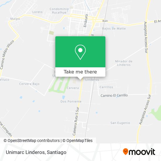 Unimarc Linderos map