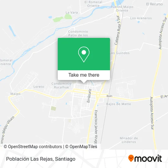 Población Las Rejas map