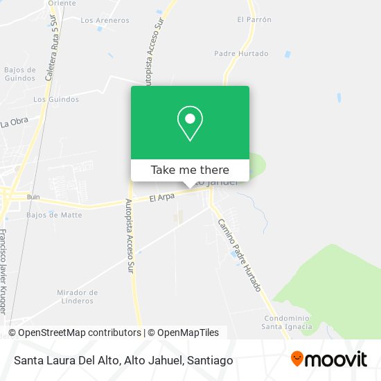 Santa Laura Del Alto, Alto Jahuel map