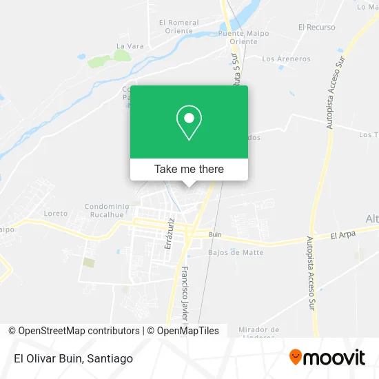 El Olivar Buin map
