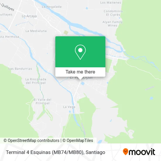 Mapa de Terminal 4 Esquinas (MB74 / MB80)