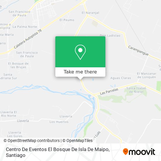 Centro De Eventos El Bosque De Isla De Maipo map