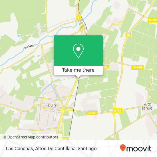 Las Canchas, Altos De Cantillana map