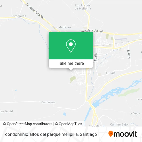 condominio altos del parque,melipilla map