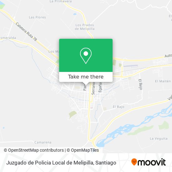 Juzgado de Policia Local de Melipilla map