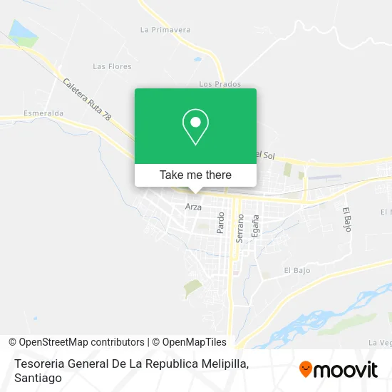 Tesoreria General De La Republica Melipilla map