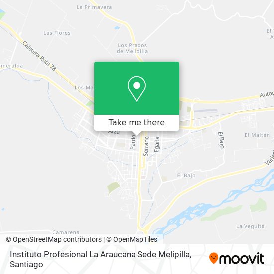 Instituto Profesional La Araucana Sede Melipilla map