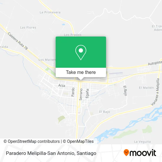 Paradero Melipilla-San Antonio map