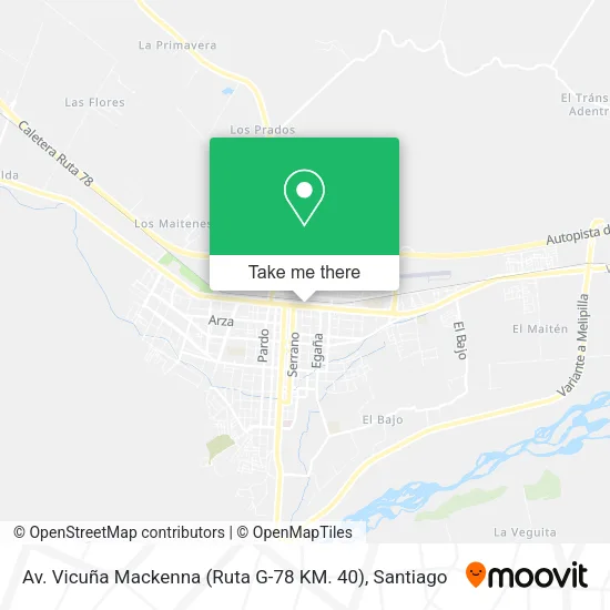 Av. Vicuña Mackenna (Ruta G-78 KM. 40) map