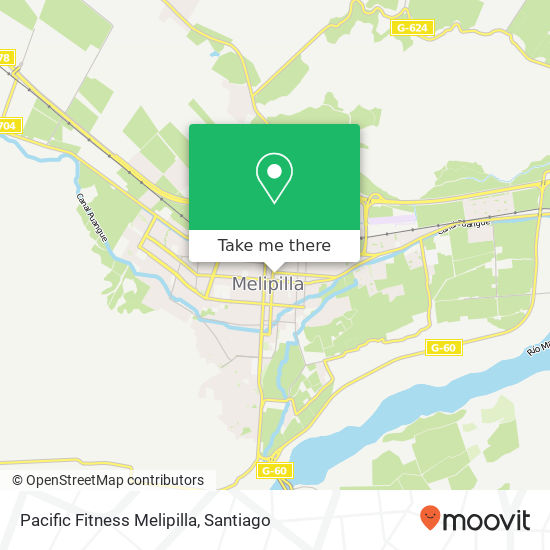 Mapa de Pacific Fitness Melipilla