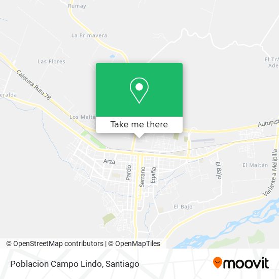 Poblacion Campo Lindo map