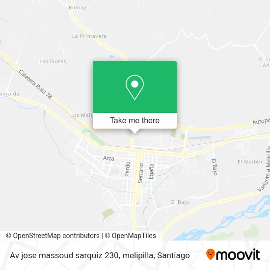 Av jose massoud sarquiz 230, melipilla map