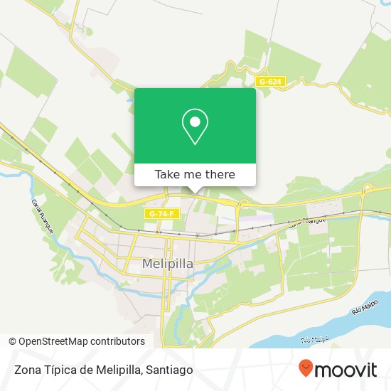 Zona Típica de Melipilla map