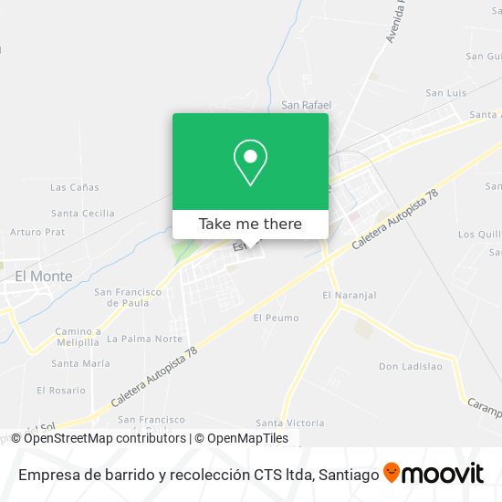 Empresa de barrido y recolección CTS ltda map