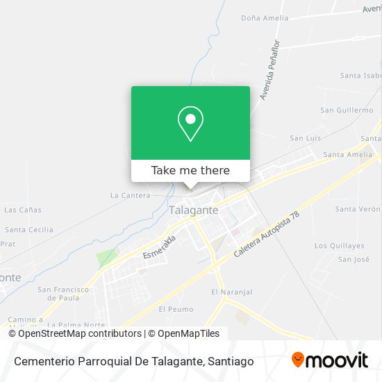 Mapa de Cementerio Parroquial De Talagante