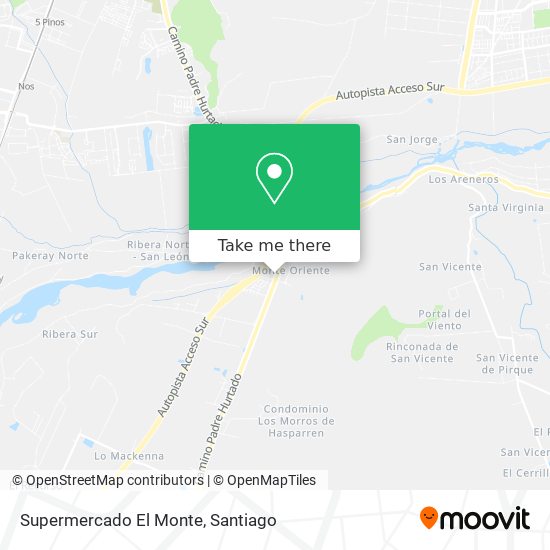 Mapa de Supermercado El Monte