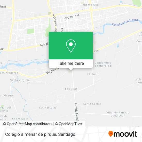 Colegio almenar de pirque map