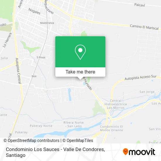 Condominio Los Sauces - Valle De Condores map