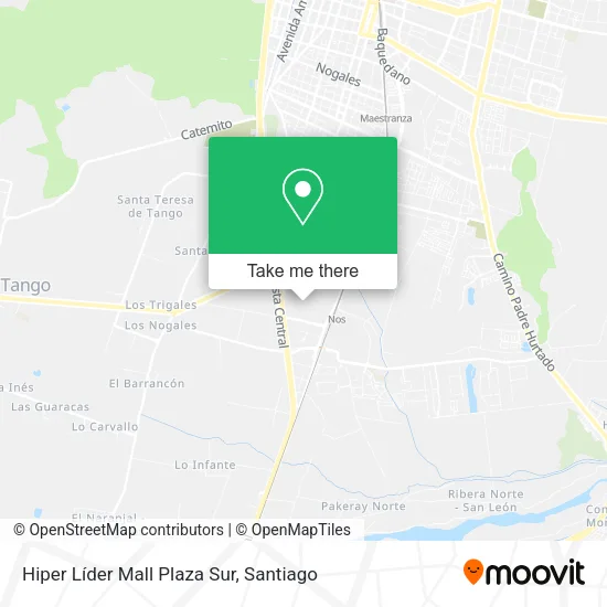 Hiper Líder Mall Plaza Sur map