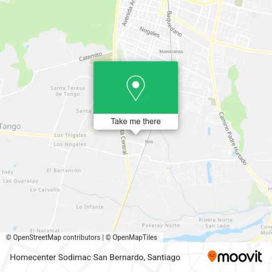 Homecenter Sodimac San Bernardo map