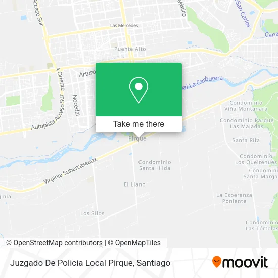 Juzgado De Policia Local Pirque map