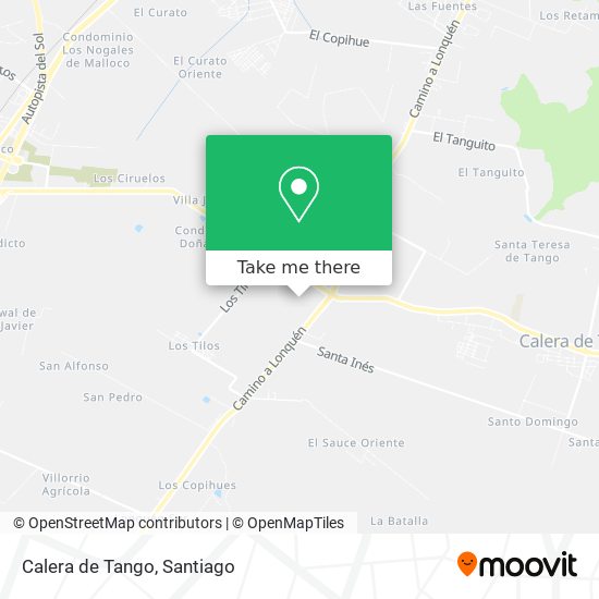 Calera de Tango map