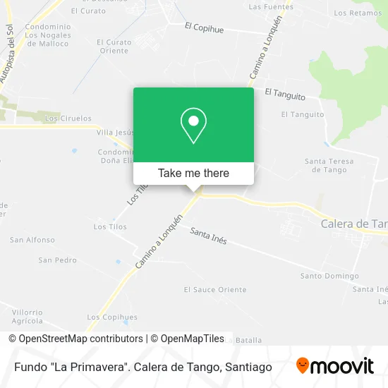 Fundo "La Primavera". Calera de Tango map