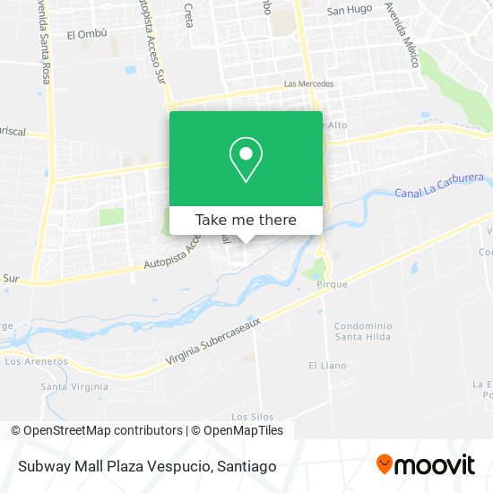 Subway Mall Plaza Vespucio map