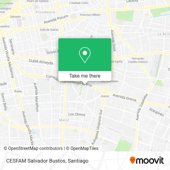 Mapa de CESFAM Salvador Bustos