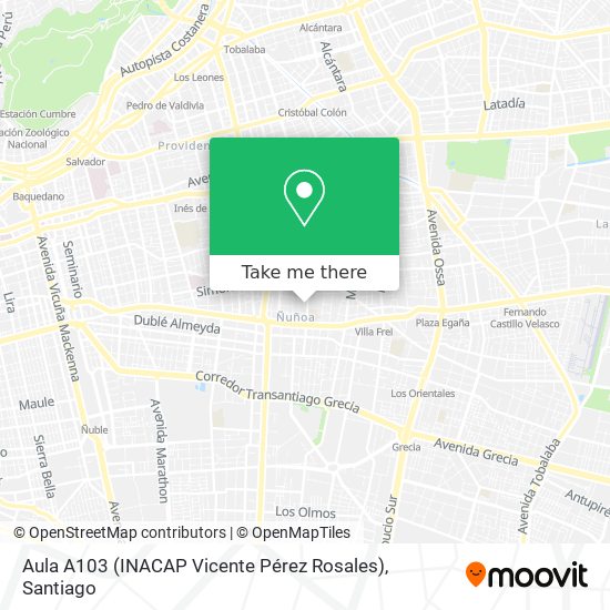 Aula A103 (INACAP Vicente Pérez Rosales) map