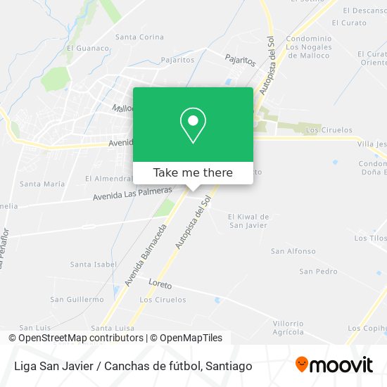Liga San Javier / Canchas de fútbol map