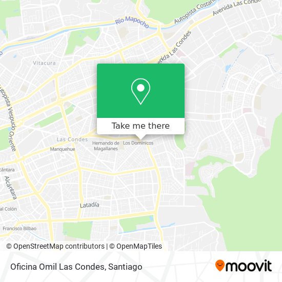 Oficina Omil Las Condes map