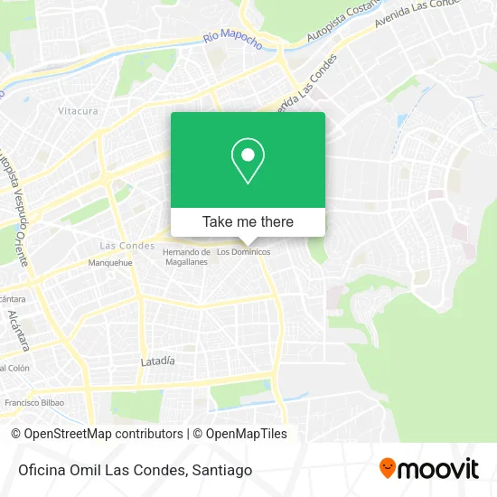 Oficina Omil Las Condes map