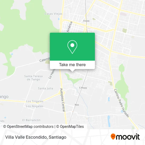 Villa Valle Escondido map