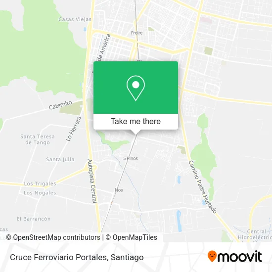 Cruce Ferroviario Portales map