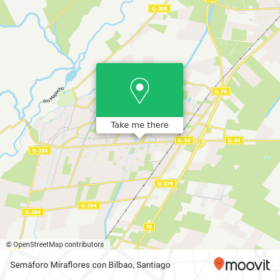 Semáforo Miraflores con Bilbao map