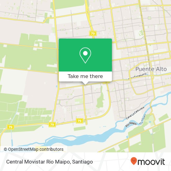 Mapa de Central Movistar Rio Maipo