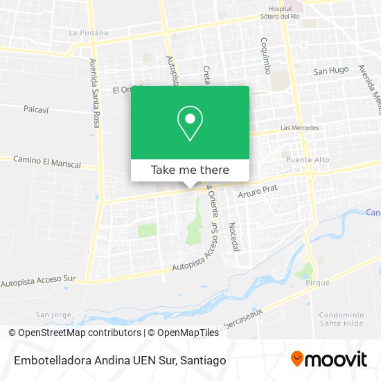 Embotelladora Andina UEN Sur map