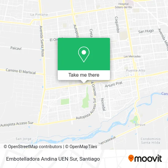 Mapa de Embotelladora Andina UEN Sur
