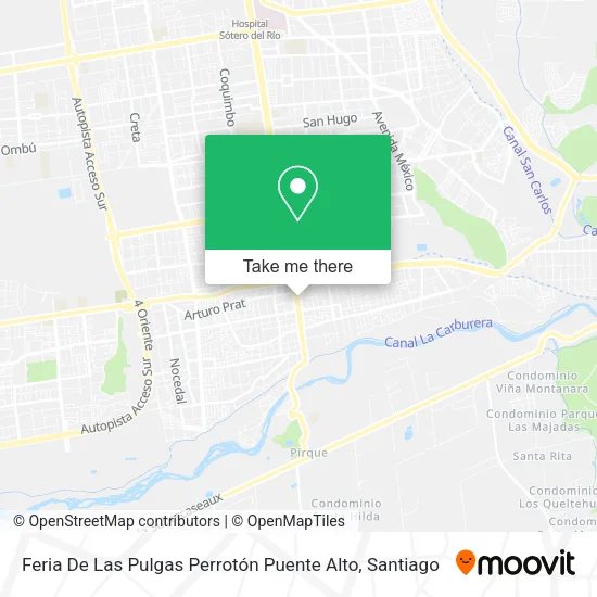 Feria De Las Pulgas Perrotón Puente Alto map