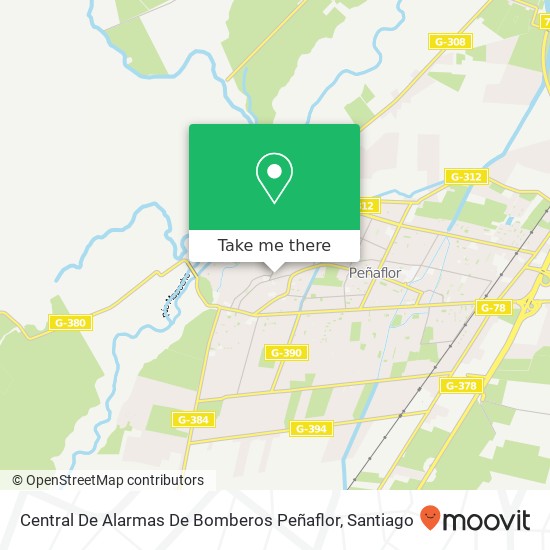 Mapa de Central De Alarmas De Bomberos Peñaflor