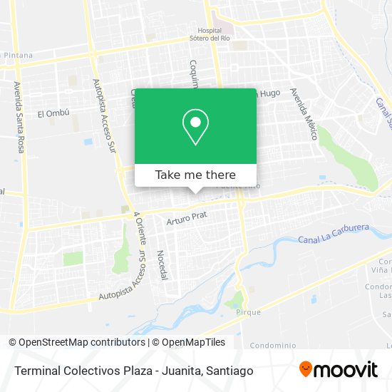 Terminal Colectivos Plaza - Juanita map