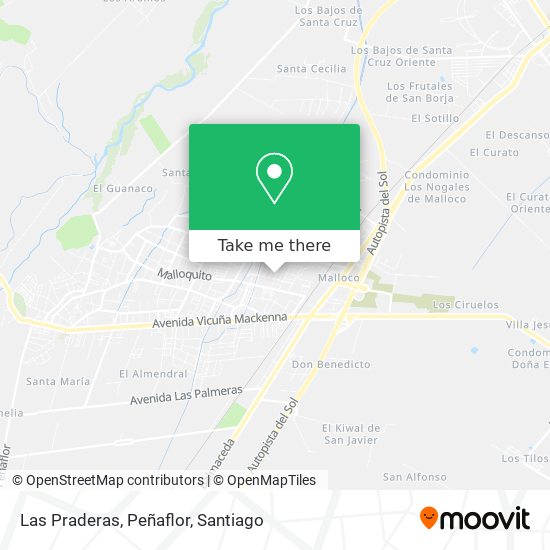 Mapa de Las Praderas, Peñaflor