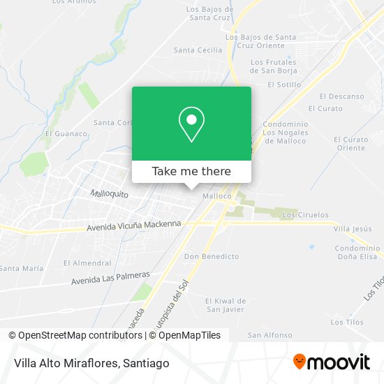 Villa Alto Miraflores map